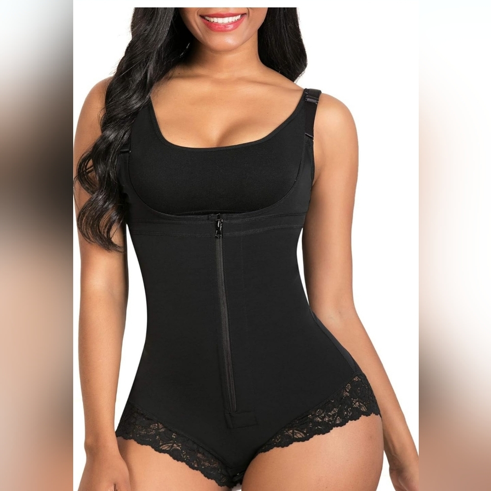 NShaperx Women’s Size XL Faja Shapewear Tummy Control Zipper Open Bust Bodysuit